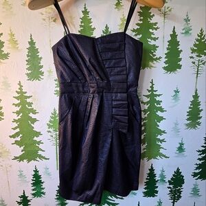 BCBGeneration Navy Strapless Mini Pocket Dress